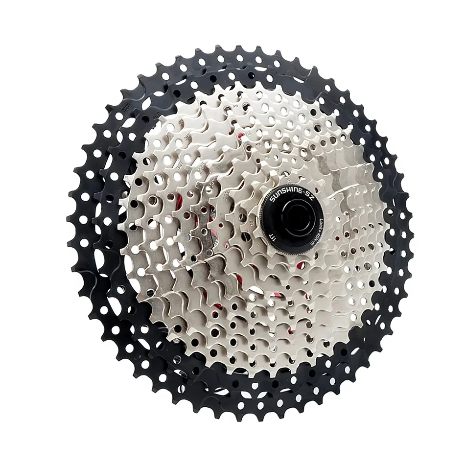 

MTB Cassette 8/9/10/11/12 Speed 32/36/40/42/46/50/52T Bicycle Sprocket Mountain Bike Freewheel, Silver/silver black