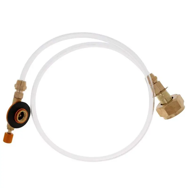 

New Propane Refill Adapter Picnic Camping Stove Gas Hose Double Sided Adjustable Flat Tank Gas Pipe Adapter Hose