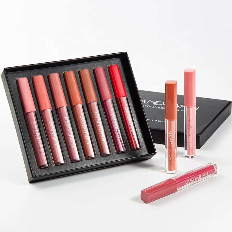 

7 Colors Set Gift Box Velvet Non-Stick Cup Matte Moisturizing Weekly Liquid Lipstick Long Lasting Not Easy To Swap Lip Gloss