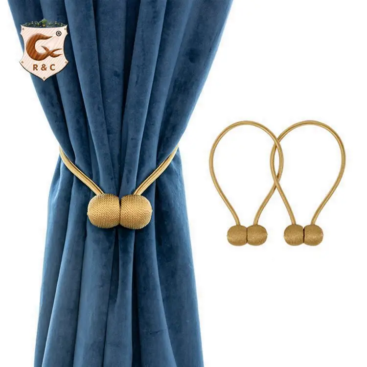 

R&C Modern Brushed Gold Curtain Tieback, Webbing For Home Office Curtain Buckle, Brass Tieback Curtain Holdback/, Customers' request