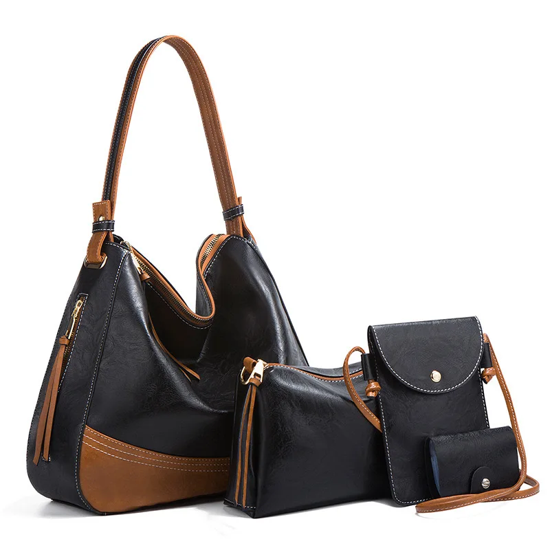 

Promotion Tote Bags Women 4 in 1 Ladies Woman Purses Luxury Handbags Travel Handbag
