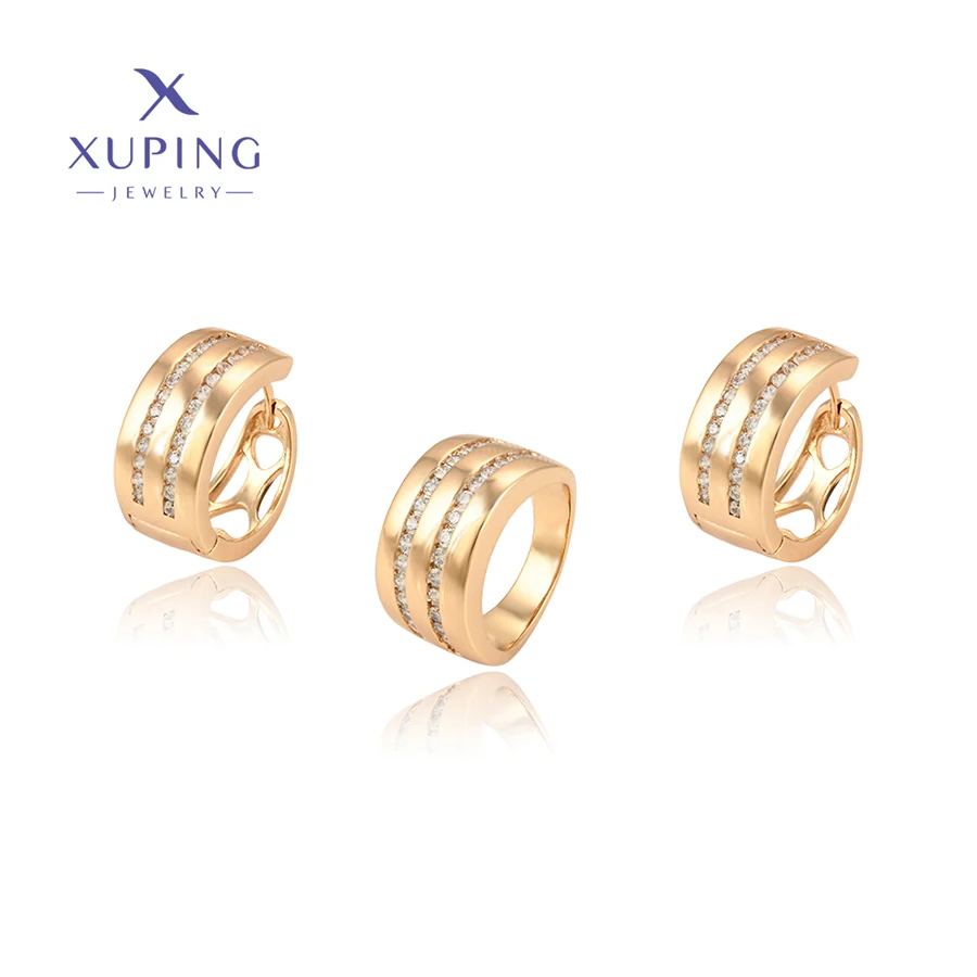 

64746 xuping jewelry 18K gold color Ancient Royal elegant set Women wedding rings couple set