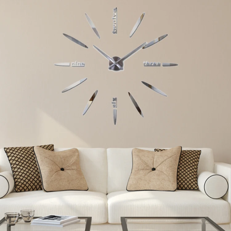 

K&B hot factory fashion high quality modern EVA+Acrylic diy digital wall clock, As picture