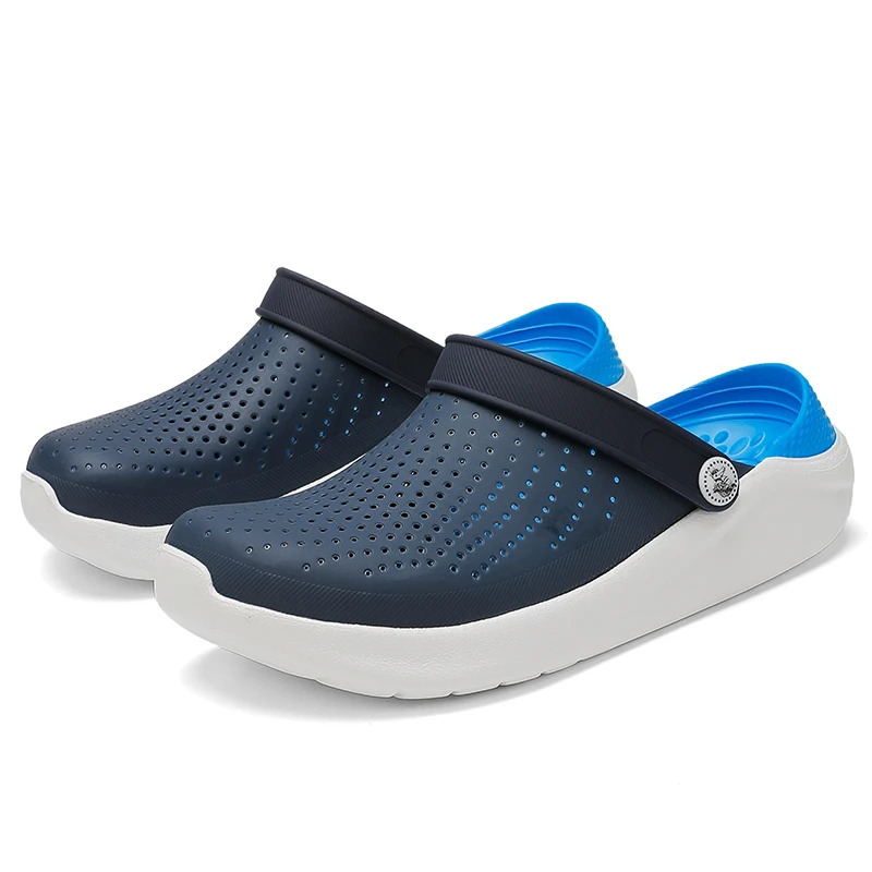
Summer Casual Sandals Men High Platform 2020 New Beach Slippers Breathable Hole Flats Crocse Male Clogs Water Shoes Men Sandals 