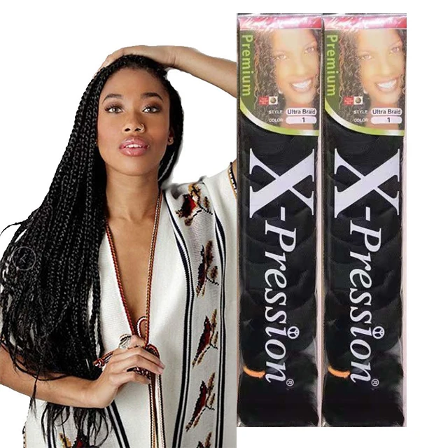 

Wholesale 82 Inch 165g Xpression Jumbo single Xpression Synthetic Braiding Hair Ultra outro 82Inch 165g hair extensions