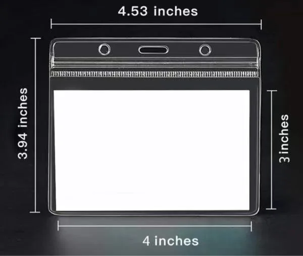 

3*4 inch Silicone CDC Clear Vinyl Plastic Vacc Card Protector Sleeves Sublimation Vacc Card Holder