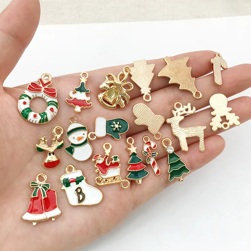 

38pcs Wholesale Personalized Jewelry Zinc Alloy Customized Bulk Metal Christmas Charms, Custom color