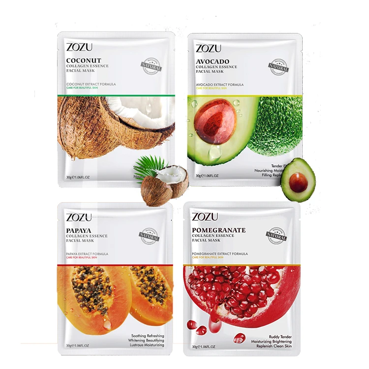 

ZOZU oem Natural best coconut facial mask set vitamin C Whitening moisturizer mask facial for skin care