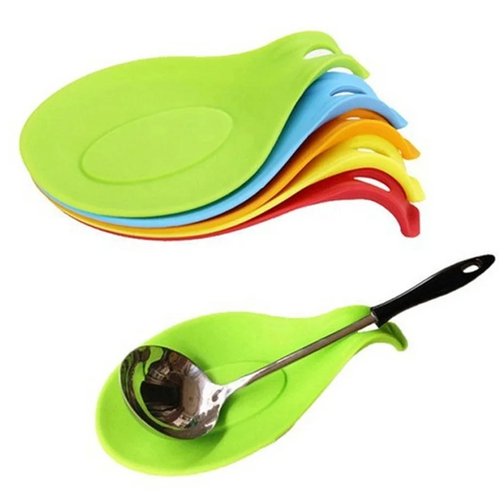 

Food Grade Heat Resistant Silicone Spoon Mat Placemat Tray Spoon Pad