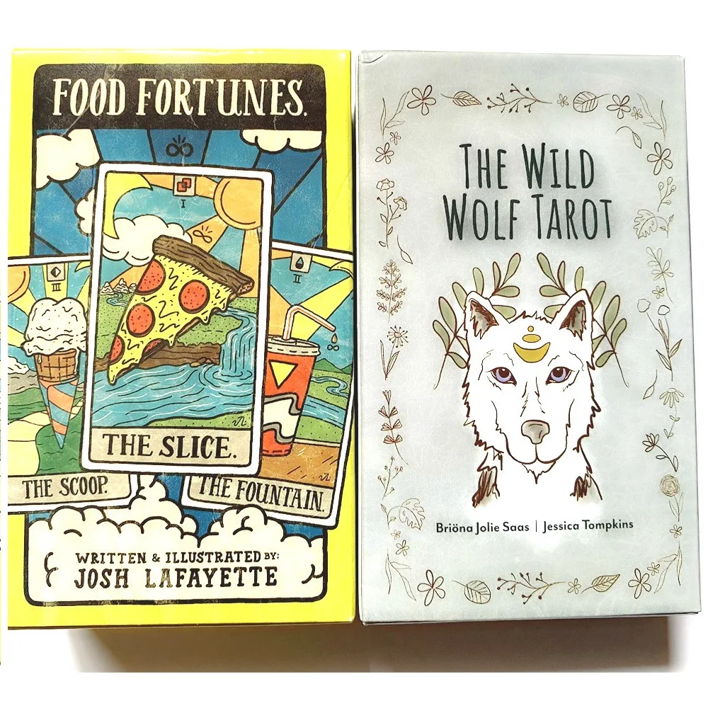 

Food Fortunes Tarot Cards Deck Full English Classic Board Games Cards Imaginative Oracle Divination Fat Game Tarot Card With PDF