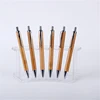 Promotional wooden press oiled ball point pen with metal clip with logo