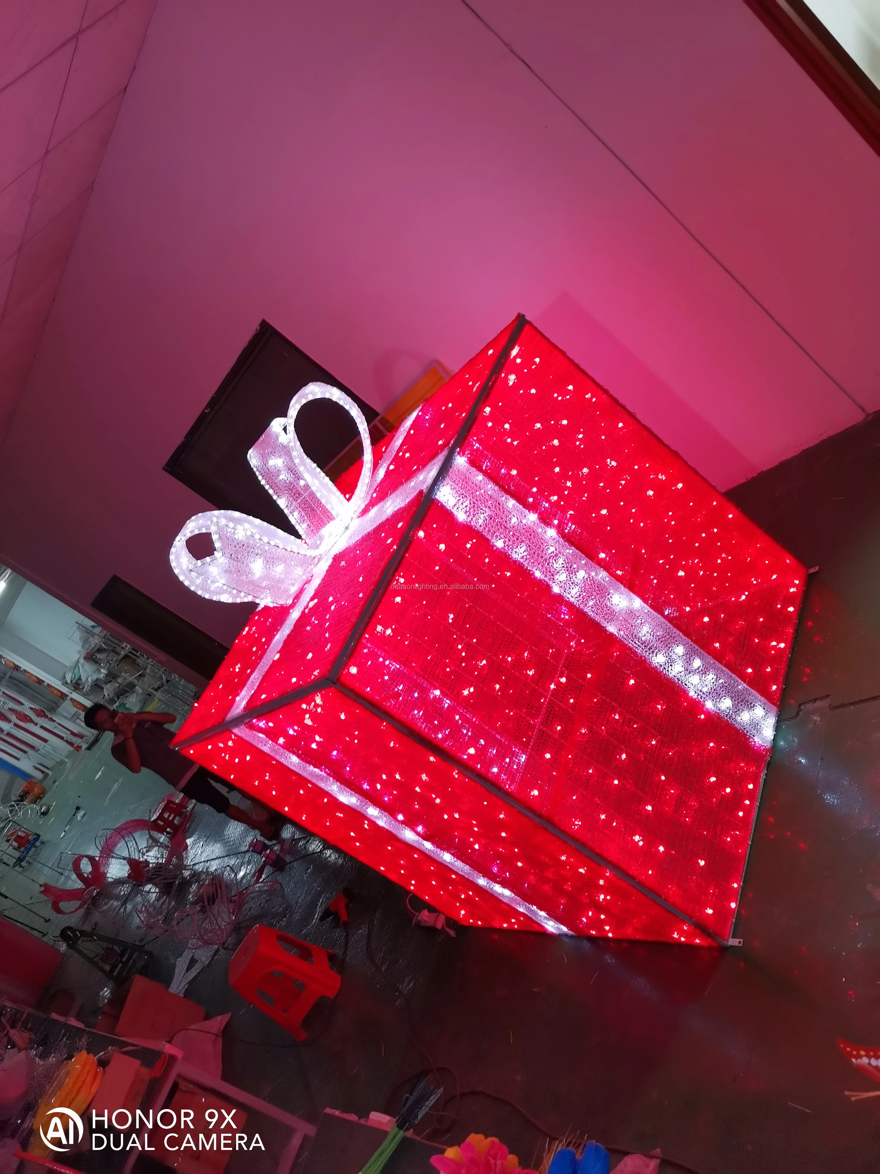 Luces De Navidad Para Exteriores,Decoración Led 3d,Caja De Regalo