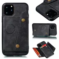 

For Iphone 11 pro Max 6.5 inch Wallet Case PU Leather Cell Phone Back Cover Magnet Mobile Case 2020