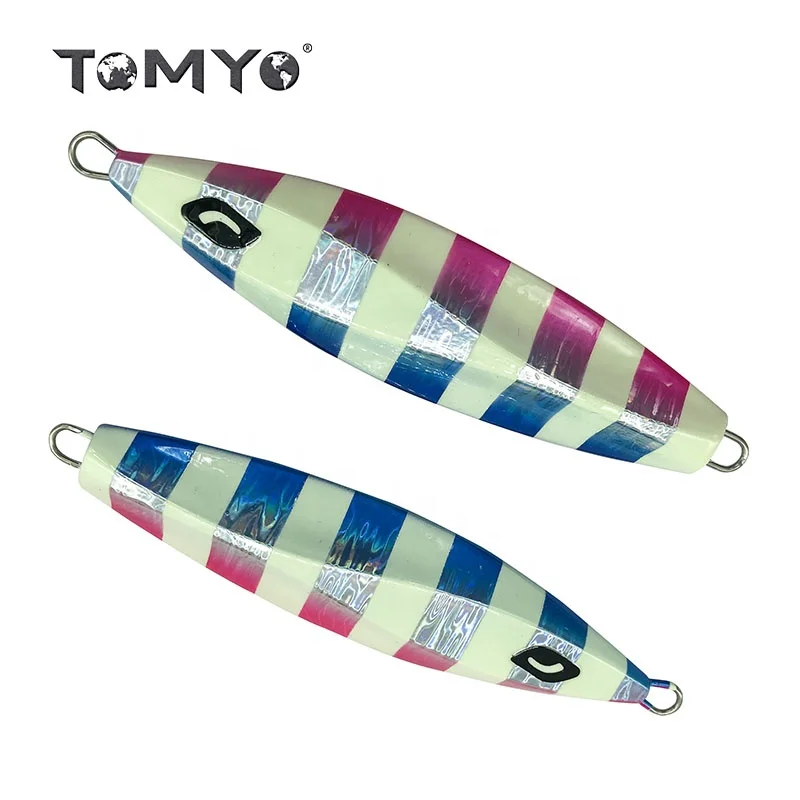

ToMyo 250g/300g Vertical Metal Jig Fishing Slow Jigging Lure, Pink /silver