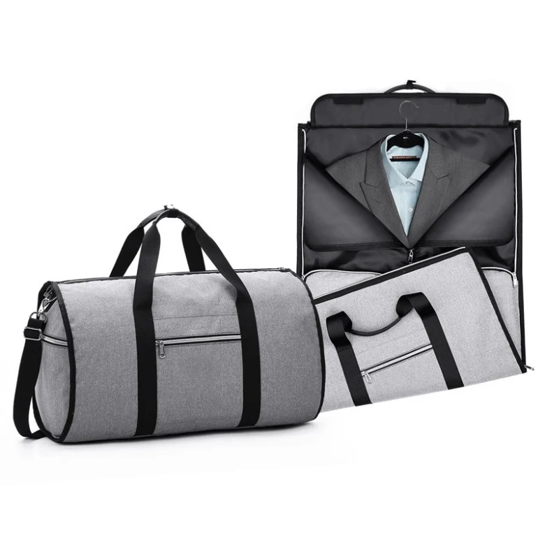 

New fitness portable sports leisure storage travel garment suit bag for men, Grey