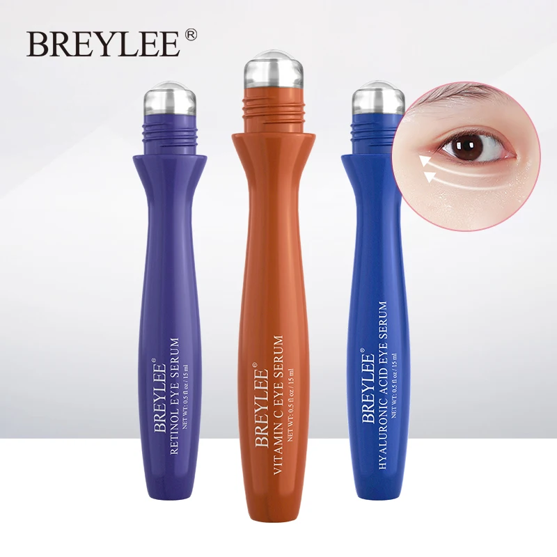 

BREYLEE New arrival hyaluronic acid vitamin c retinol eye roller serum for dark circles