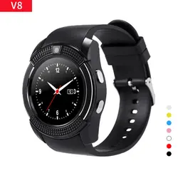 V8 Smart Watch Smartwatch Phone 1Pies Round Front 