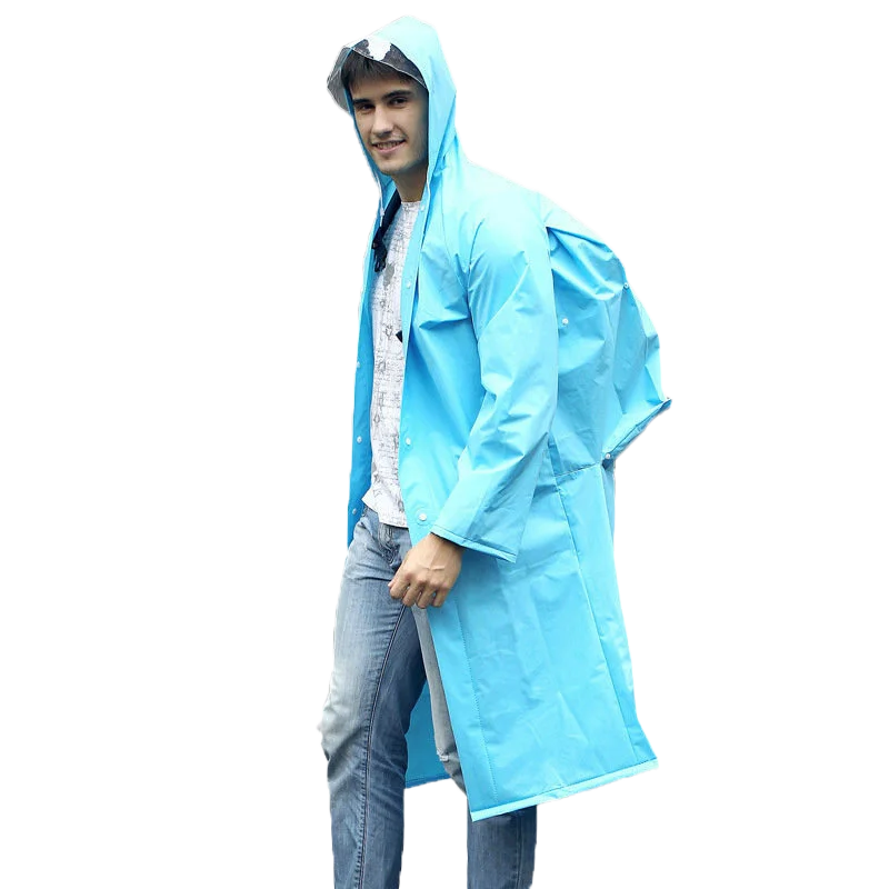 

EVA Raincoat Bicycle Rainwear Outdoor Travel Rain Poncho Backpack Rain Cover Waterproof Adult Raincoats, Picture