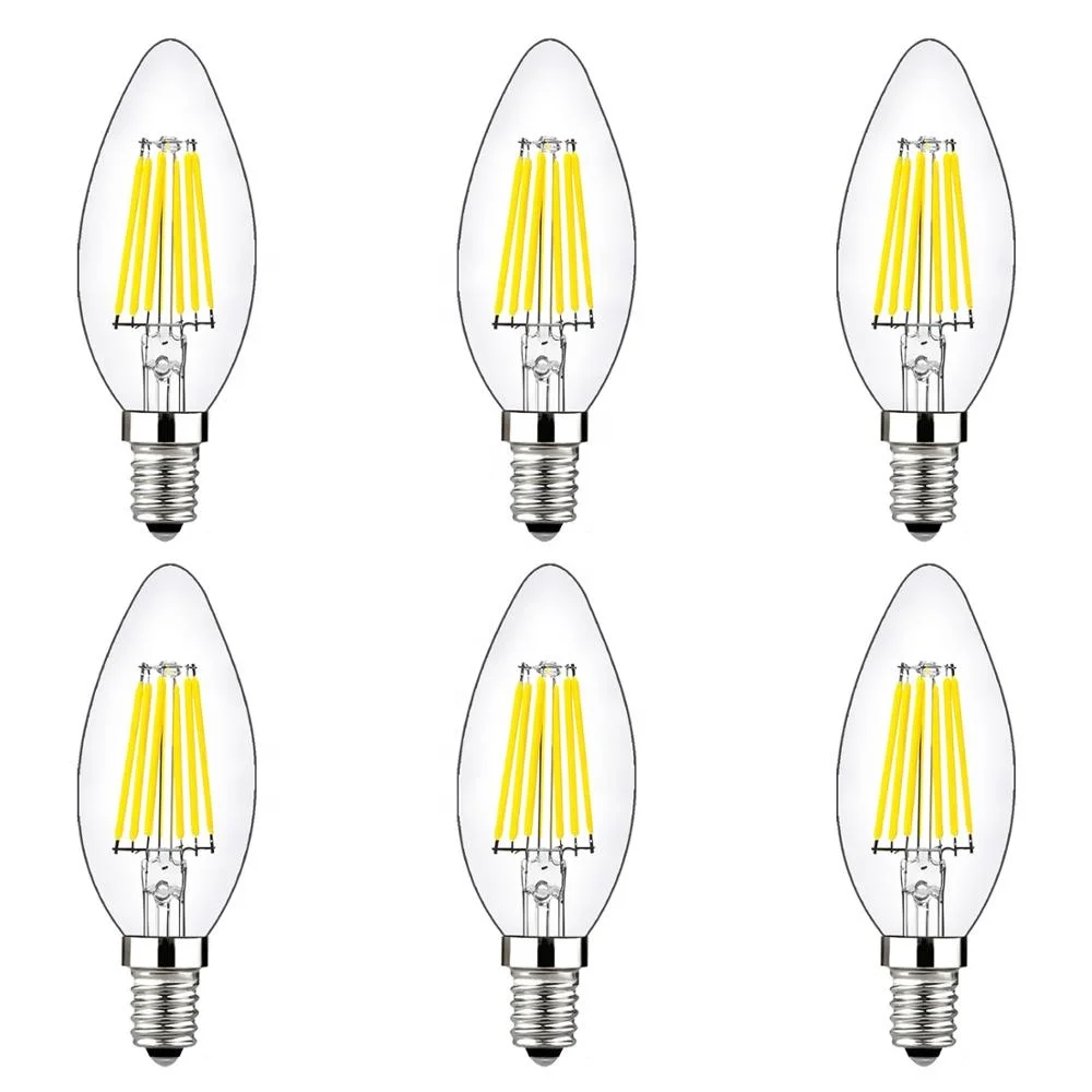 BRIMAX (6pack ) C35 6W E12 dimmable led bulbs