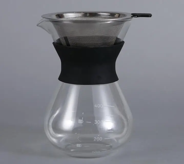 New Design Classic Borosilicate Coffee Pot 600ml Glass Coffee Maker