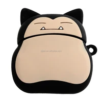 

Soft Silicone Snorlax Monster Case for Apple Airpods 1 2 with Strap Japan Japanese Cartoon Anime Protective Protector Shockproof