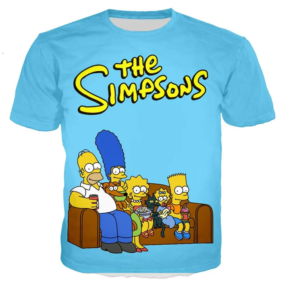 

Custom Clothing Manufacturers 3D Anime T-shirt Printing T-Shirts THE SIMPSONS anime men t-shirts