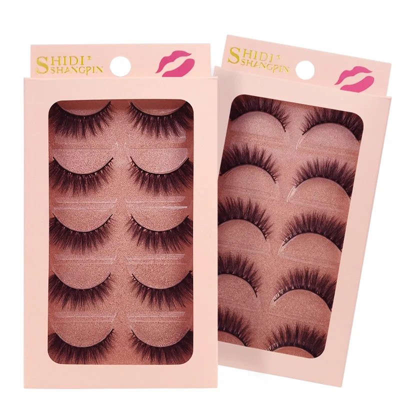 

New style Handmade eyelash manufactures 10 sets high quality mink false mink eyelash vendor false eyelash packaging box