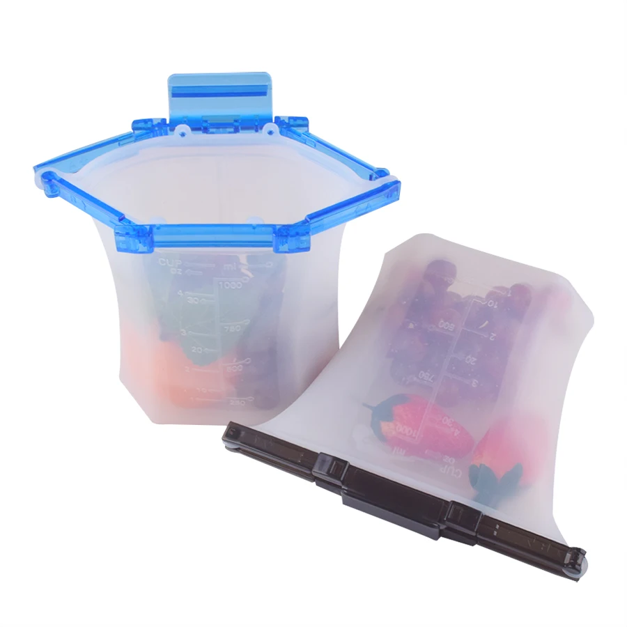 

Customized Portable Pour Freezable Freezable 1500ml 1000ml Refrigerator Large Waterproof Food Storage Bags