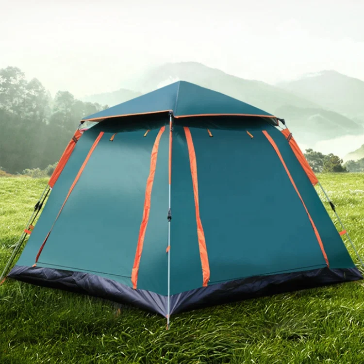 

YUANFENG Waterproof portable 4 persons outdoor camping tent Sets Up in 60 Seconds for sale, Blue, dark green