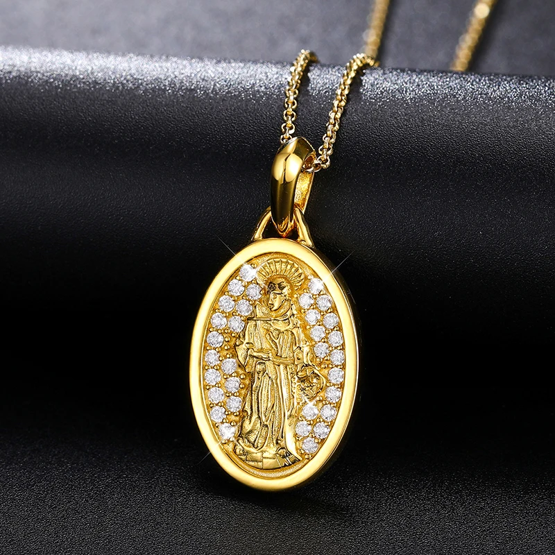 

New Arrival Fine Jewelry Iced Out Gold Plated 925 Sterling Silver VVS Moissanite Pendants Necklace