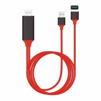 

1080P HD TV Interface Cable Slim 2M HD Dongle with USB Power Universal MHL for Smartphone Pad Computer Porjecter to Digital AV