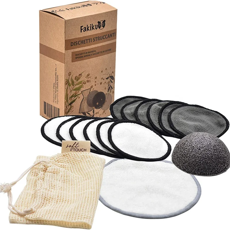 

Reusable Bamboo Make Up Remover Pads High Quality Cleaning Face Bamboo Makeup Remover Pads