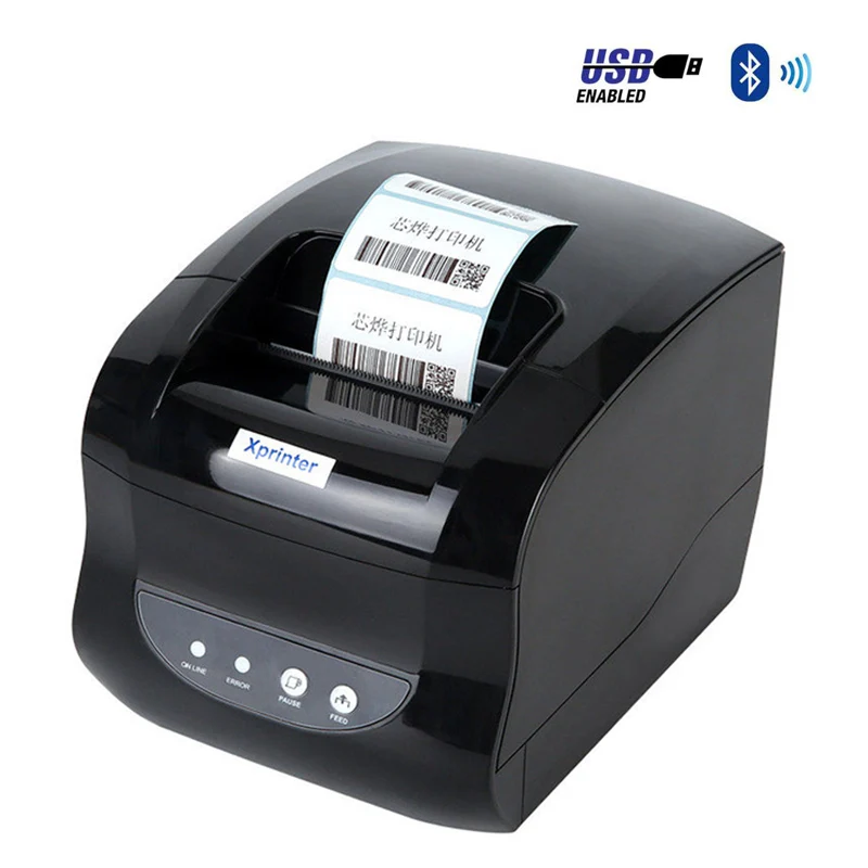 

XP-365B 80mm Supermarket Barcode QR Code Sticker Maker USB Blue-tooth POS Receipt Thermal Label Printer, White color