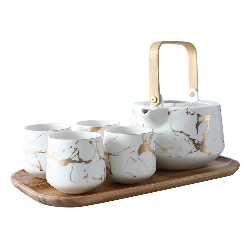 

Hotsell Marbelize Tea Set With Tea Cup And Teapot