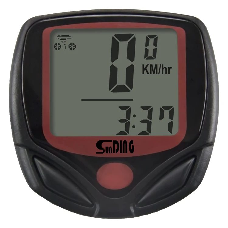 

Large LCD Odometer Speedometer Wired Bike Computer Speed Digital Bicycle Computer ABS Plactic  Sd-548b Sunding 80g, Black