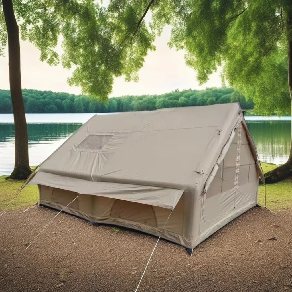Factory Large Four-season Camouflage Inflatable Tent 12 Square Meters Adult Portable Quick Automatic Opening Waterproof Oxford