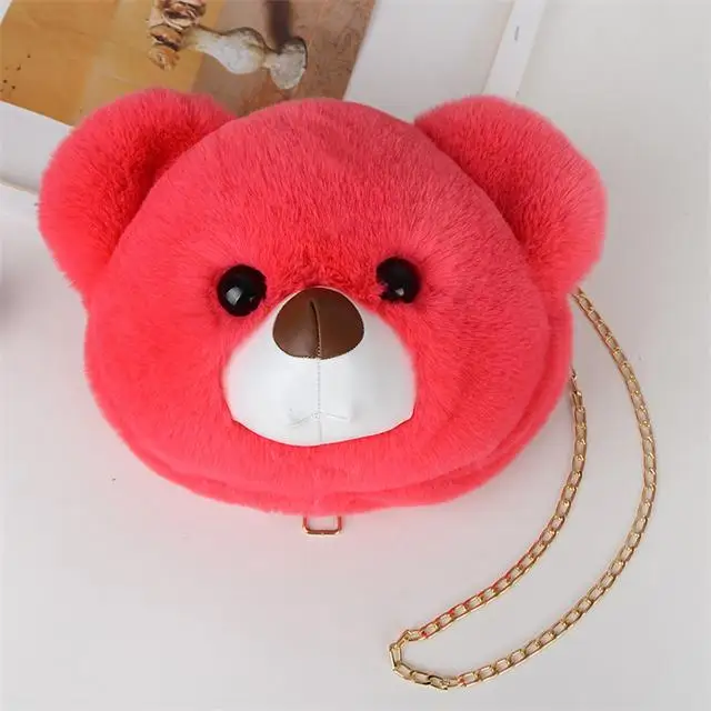 

Manufacturers wholesale plush bear purse multicolor optional ladies purse, Picture
