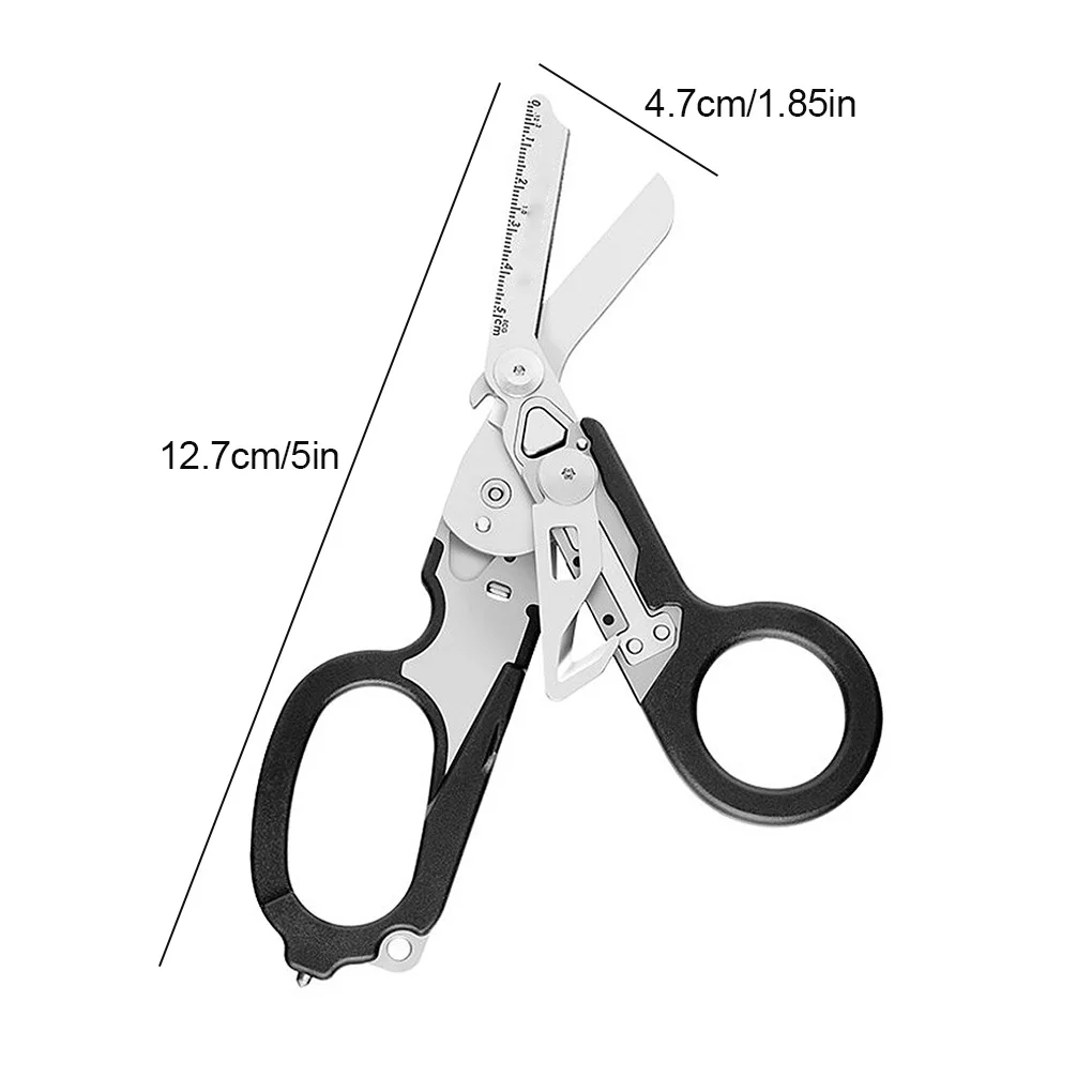 

Emergency Glass Breaker Strap Cutter Camping Safety Hammer Raptor Scissors