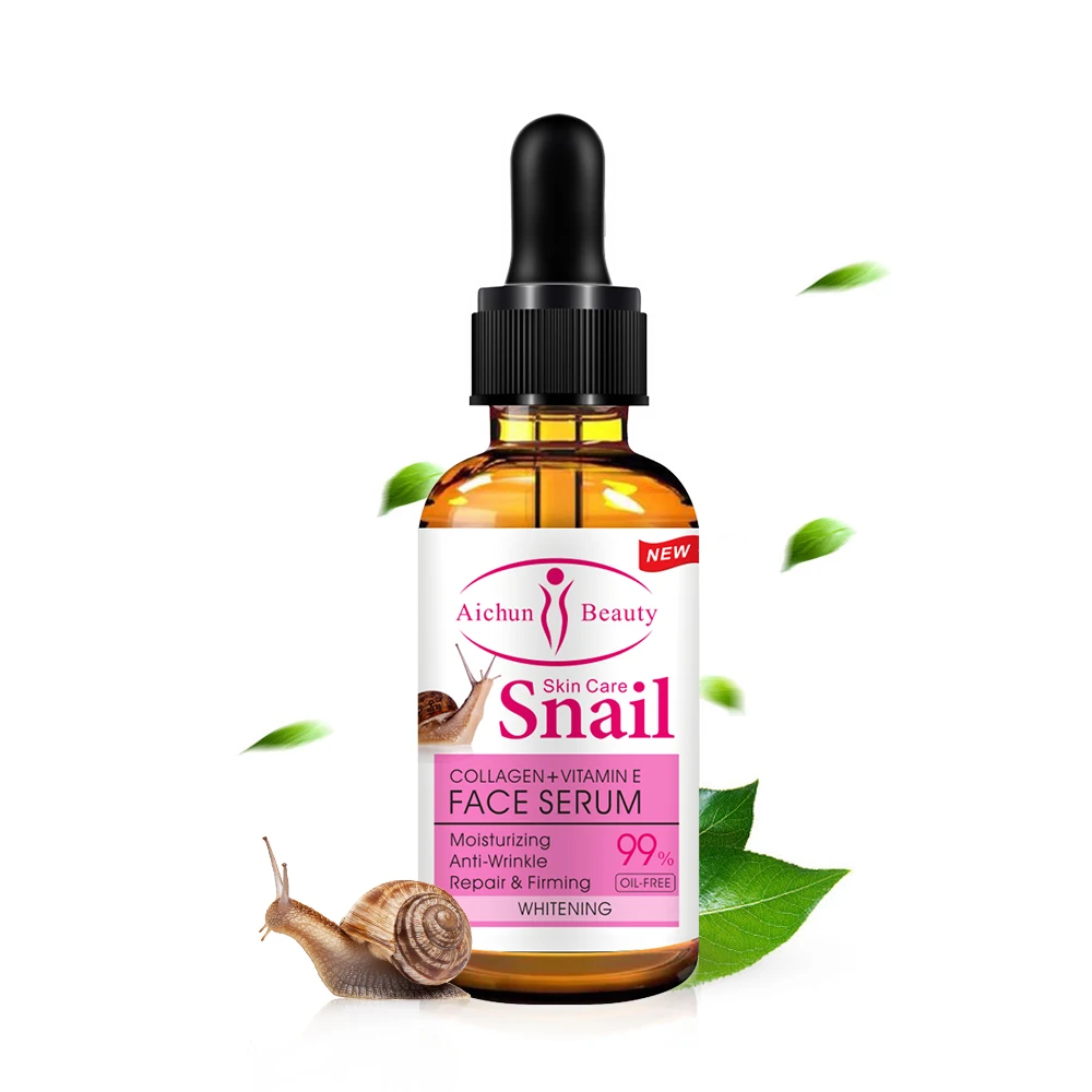 

2021 hot-selling Face Serum Collagen Snail and Vitamin E Moisturizing Anti Aging Face Serum For All Skin
