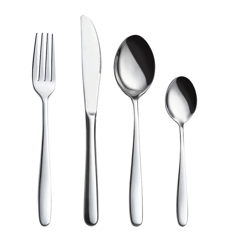 

Stainless steel cutlery set Round handle stainless steel knife fork spoon set