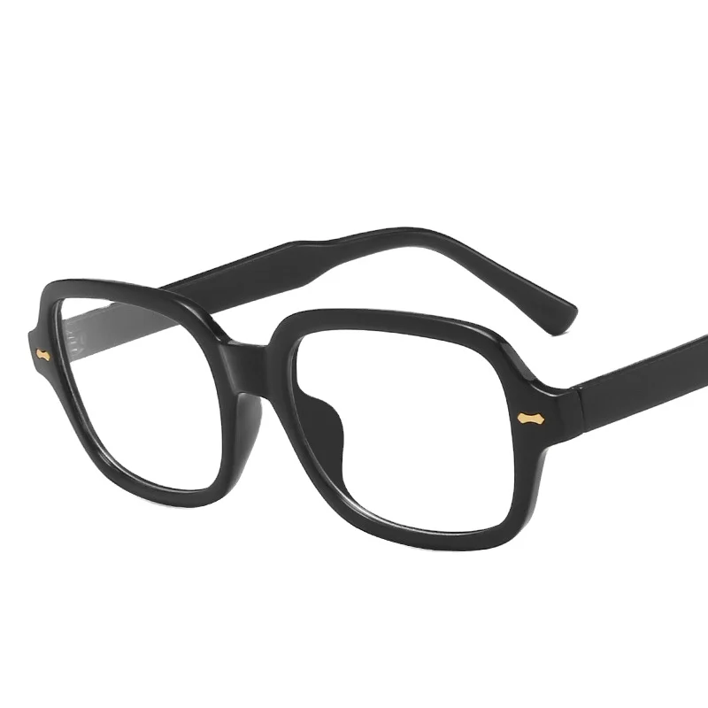 

2021 Fashion Square Frame Sunglasses Female Personality Mens Studs Trendy Catwalk Retro Sunglasses, 8 colors