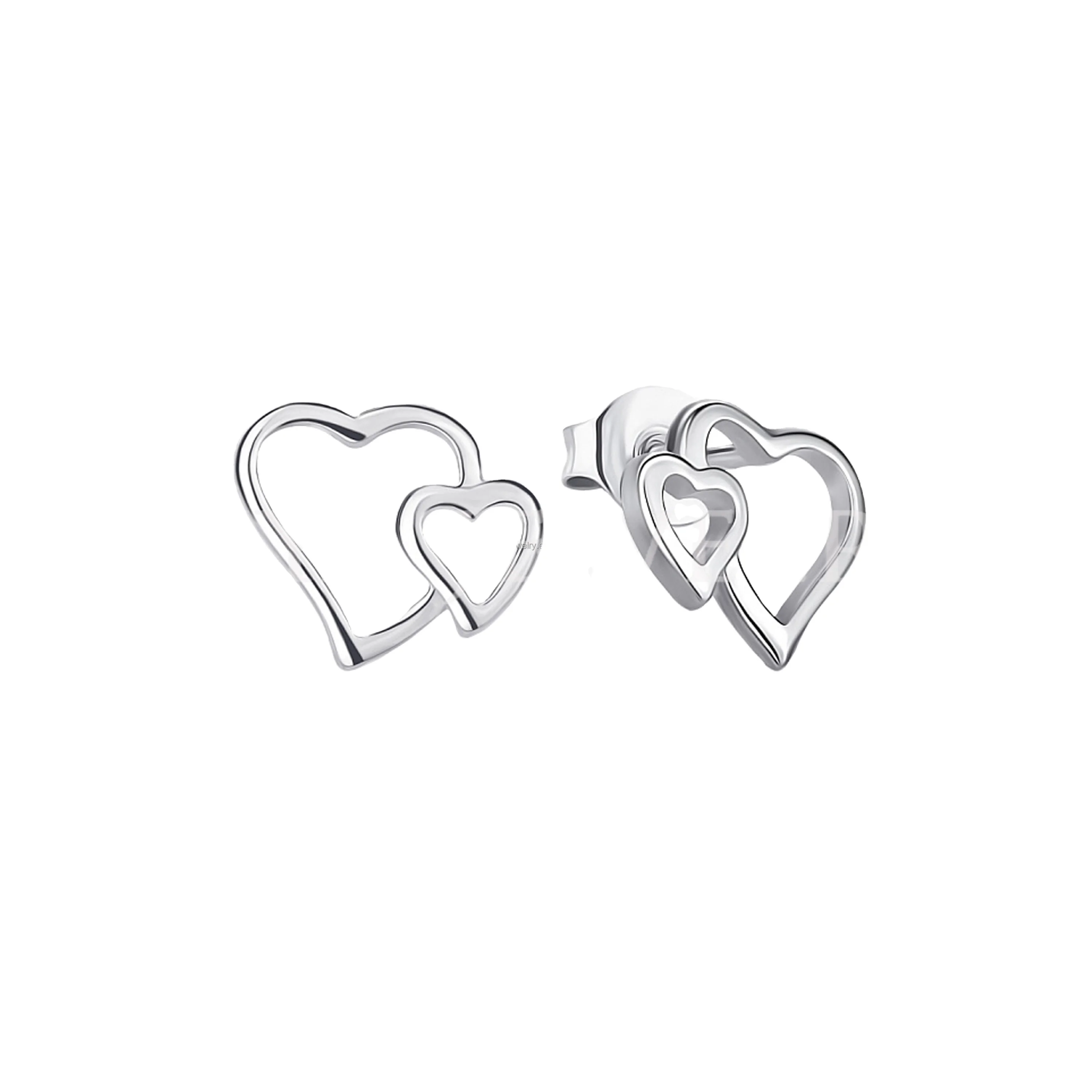 

The LOVE COMMUNICATION Heart 925 Sterling Silver Ear Stud