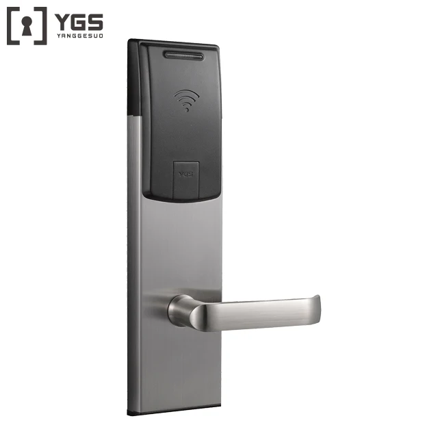 

YGS Professional Hotel Keyless Entry Door Electronic cardlock set, Silver/gold