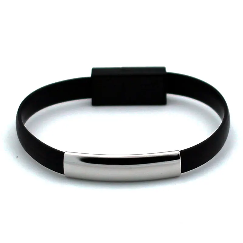 

Colorful Wristband Portable Bracelet 2A USB Cable 22CM Flat Short TPE Charger Data Type C Charging USB Cable For HuaweiP20 PRO, Black/ red/ blue/pink/white