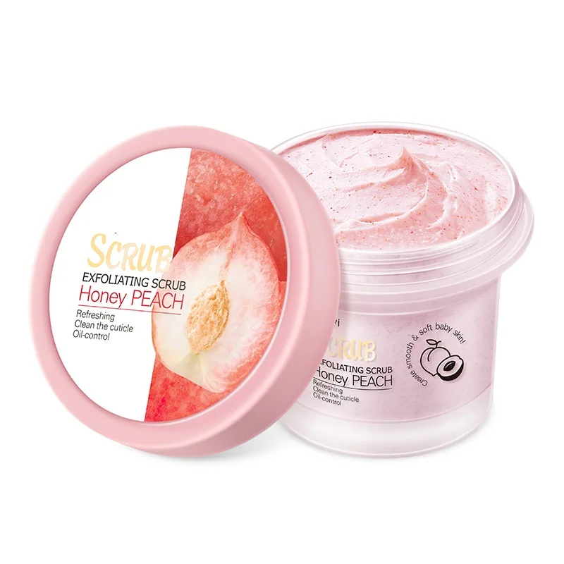 

Wholesale Honey Peach Pink whitening body scrub scrubbing cream 100g
