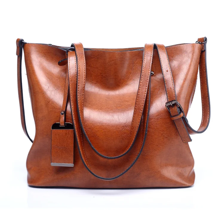 

Vintage Satchel Bag Shoulder Bags Large Handbag Ladies Pu Leather Tote Bag, As pics