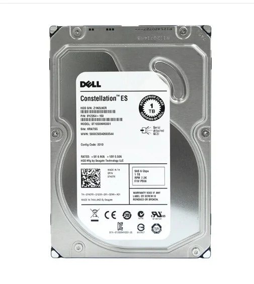 

Original DELL HDD 1TB 7.2K RPM SAS 3.5inch hard drives for PowerEdge