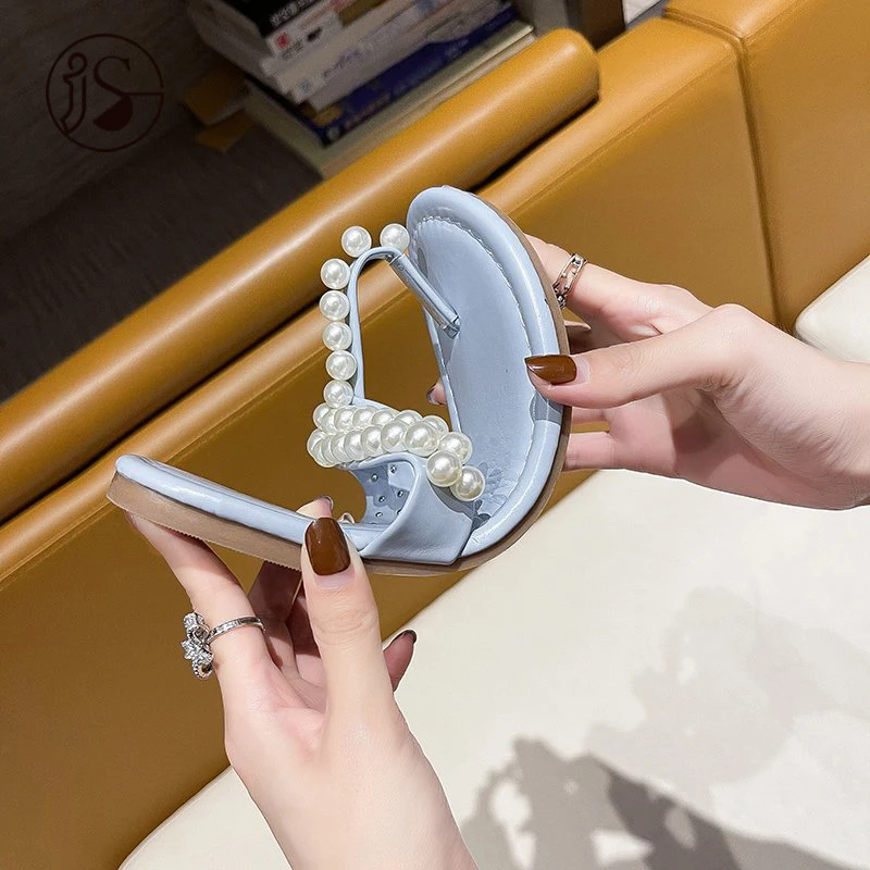 

2021 fashion soft slipper shoes dazzling pearl women slides casual comfort flip flops, Customized color