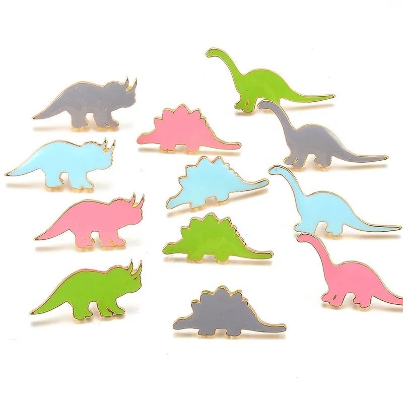 

Cartoon Styles Dinosaur Children Brooch Metal Badges on Backpack Enamel Pin Shirts Lapel Pins for Women Men Fashion Jewelry, Picture