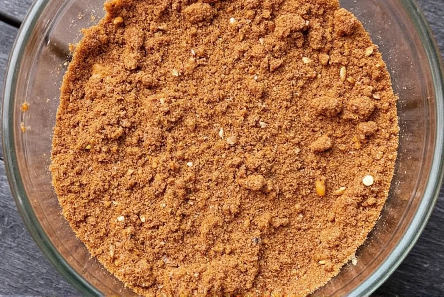 Close-up of red Memphis spice rub in a shaker